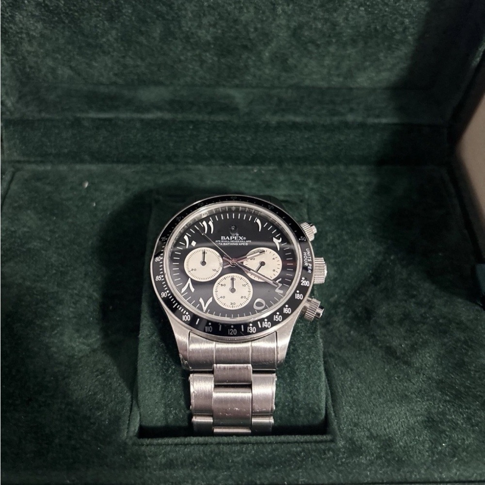 Bapex Silver and Black Chronograph Watch